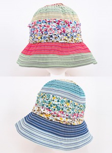 색동 테이핑 모자